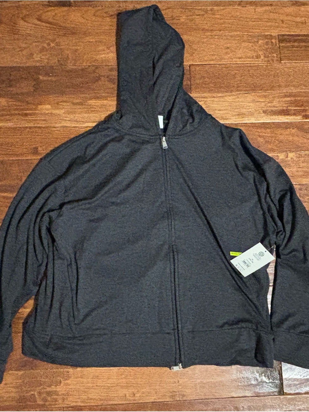 Athletic Works XL 16-18 Butter Core Jacket Hoodie Soft Black Soot Zip Exercise